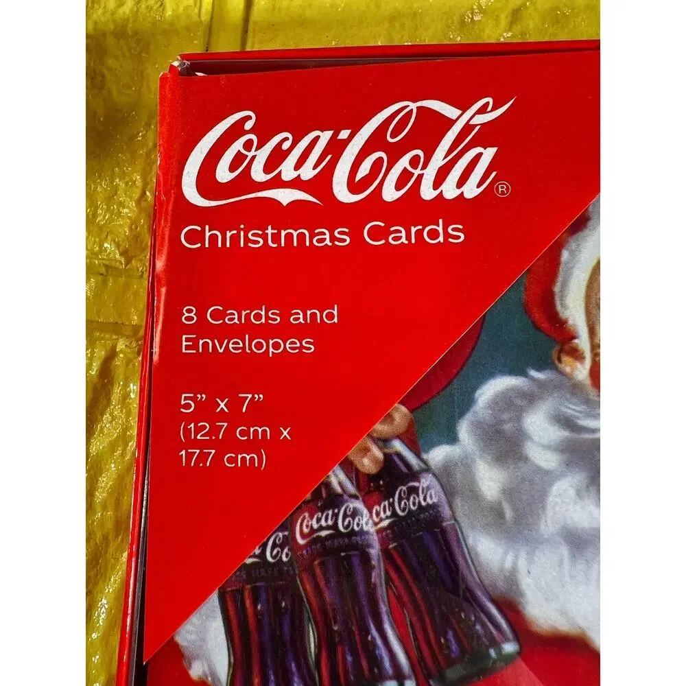 New Coca-Cola Santa Happy Holidays Christmas Cards Boxed 8